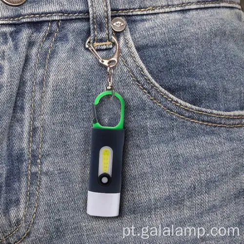 Mini lanterna recarregável com holofotes brancos brilhantes